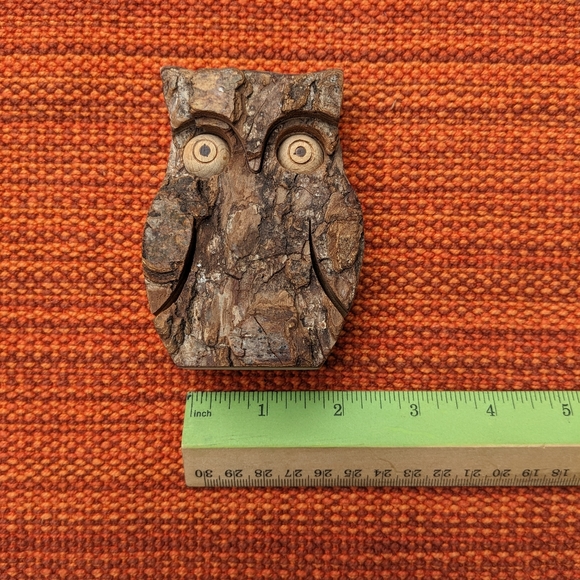 Wooden Carved Owl Decor - Picture 9 of 11